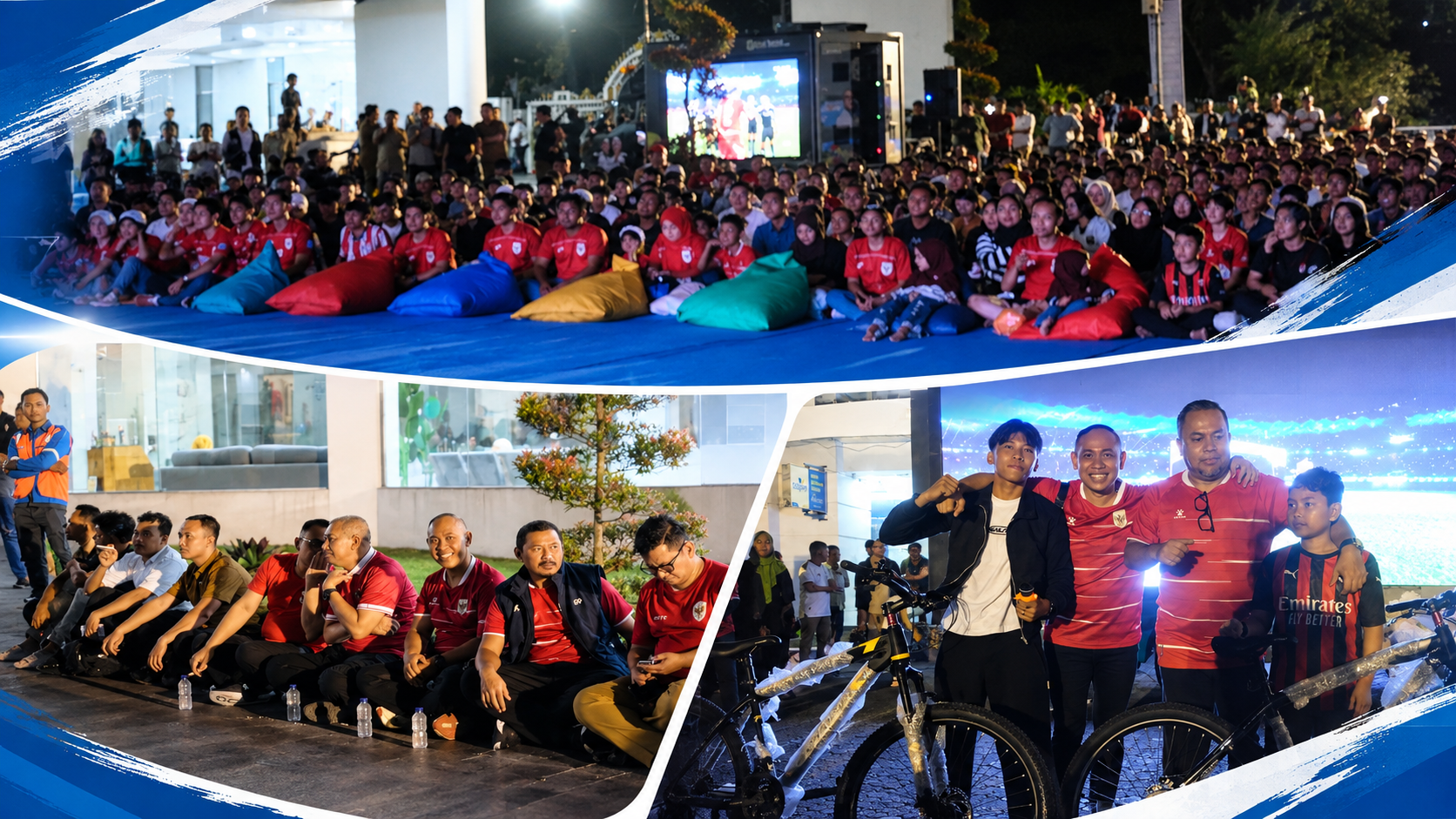 NOBAR DI HALAMAN KANTOR GUBERNUR SUMUT SEMARAK, INDONESIA JUARA USAI TAKLUKKAN THAILAND